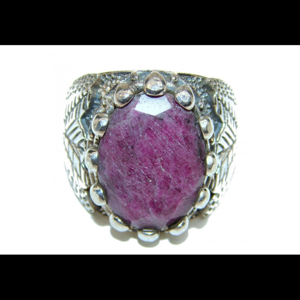 Mesmerizing authentic Ruby SS handmade Ring